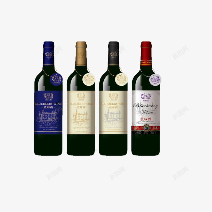蓝莓酒装饰图案png免抠素材_新图网 https://ixintu.com 包装 图案 组合 蓝莓酒 装饰 设计