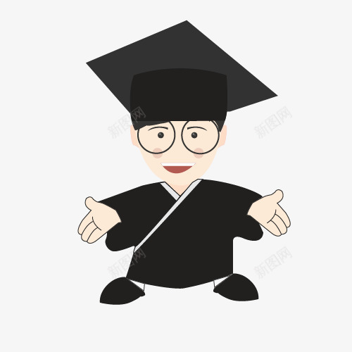 卡通小博士头像人物png免抠素材_新图网 https://ixintu.com 人物 免抠图 博士 卡通博士 小博士 效果图 装饰图 装饰画