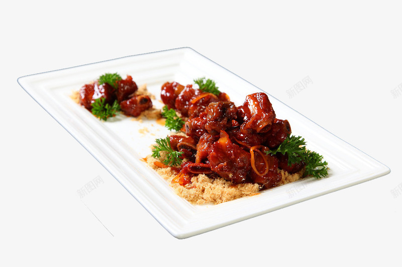 糖醋排骨png免抠素材_新图网 https://ixintu.com 中国菜 中式菜品 家常菜 热菜 糖醋排骨 美味 餐饮美食