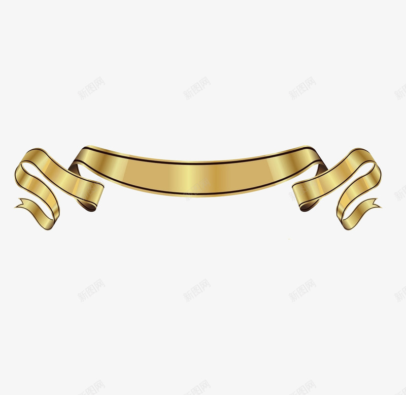 产品实物金色彩条一个png免抠素材_新图网 https://ixintu.com 华丽飘带 古典丝带免扣 喜庆金色 漂亮 漂浮 精美 绚丽飘带 绸带 金色丝带 金色彩条 黄色