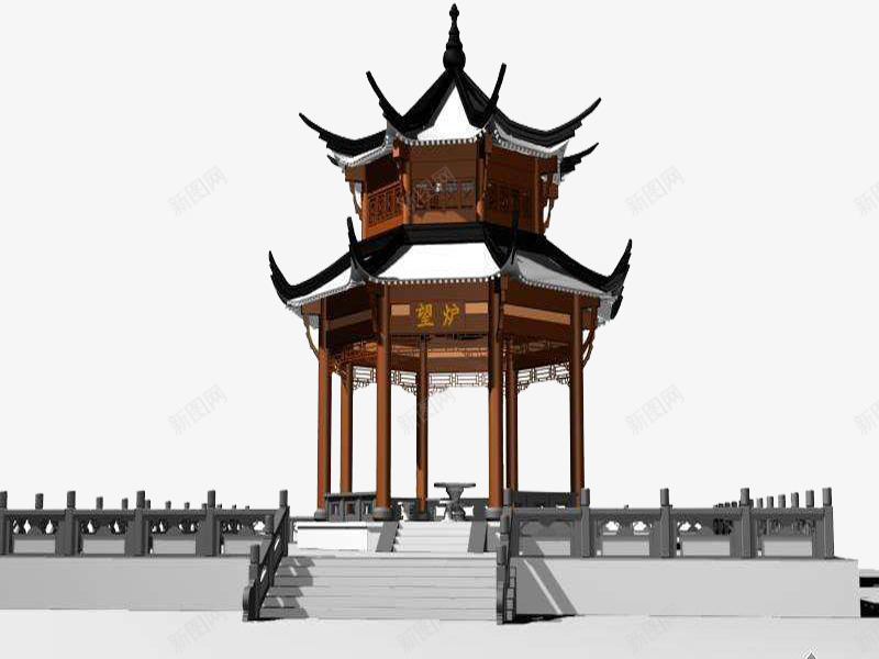中式亭子廊架png免抠素材_新图网 https://ixintu.com 中式廊架 亭子廊架 廊架 廊架结构