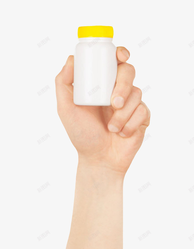 手拿着的一个白色瓶子实物png免抠素材_新图网 https://ixintu.com 保存 包装 反光 塑料瓶罐 容器 密封 封存 手拿 手臂 瓶子 罐子 药品 药瓶