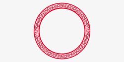 红色喜庆精致圆圈边框纹理素材