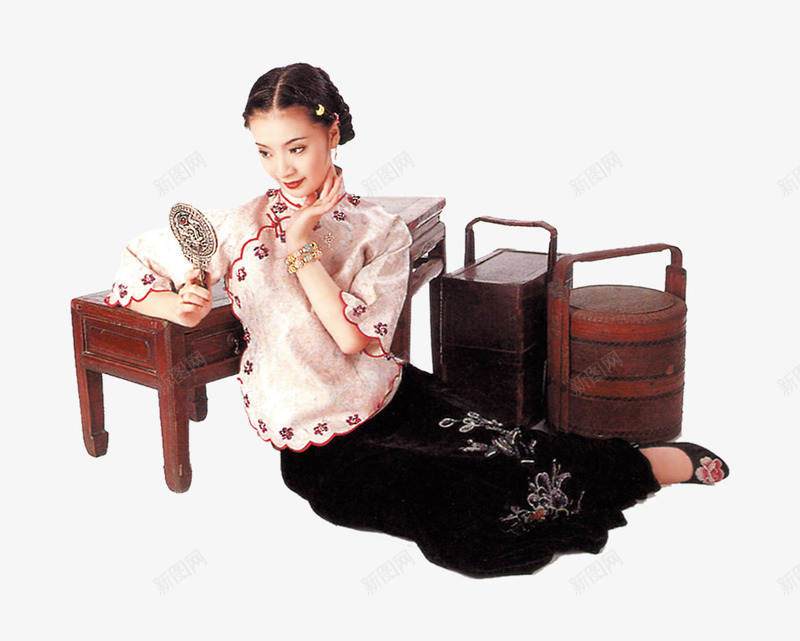 古典美女png免抠素材_新图网 https://ixintu.com 中式 古典美女 装饰