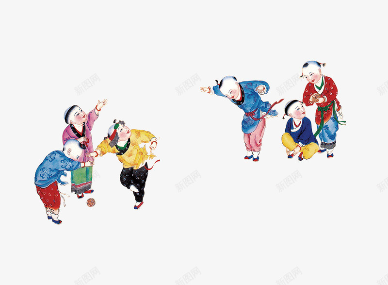 喜庆儿童psd免抠素材_新图网 https://ixintu.com 喜庆儿童 新年素材 闹元宵PSD分层素材