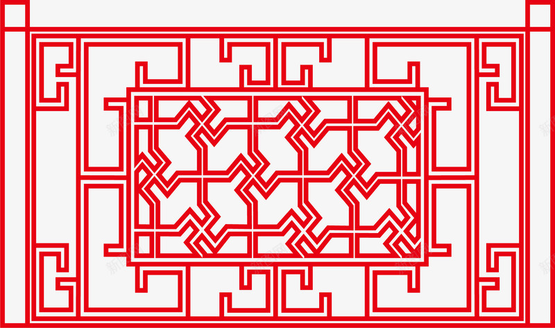 红色的古典古风窗棂png免抠素材_新图网 https://ixintu.com 中国风窗棂 中式窗棂 卡通 古代窗棂 古典古风窗棂 古典窗棂 红色
