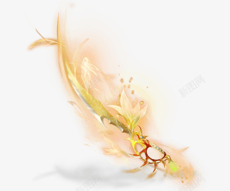 梦幻发光花朵兵器png免抠素材_新图网 https://ixintu.com 兵器 发光 梦幻 花朵
