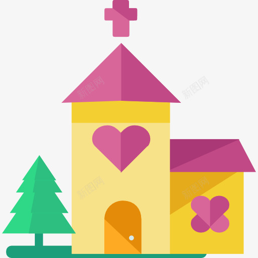 教堂图标png_新图网 https://ixintu.com 基督教 宗教 寺庙 建筑 建筑与城市 教堂 爱情和浪漫 爱没有距离