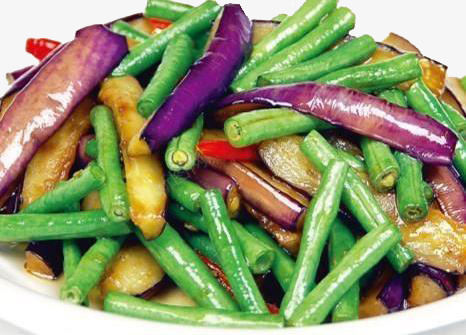 豆角茄子png免抠素材_新图网 https://ixintu.com 中式菜品 传统美食 凉菜 家常菜 美味 豆角茄子 餐饮美食