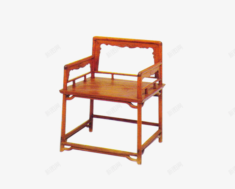 红木家具木制家具卷草纹玫瑰png免抠素材_新图网 https://ixintu.com 中式家具 卷草纹玫瑰椅 木制家具 红木家具