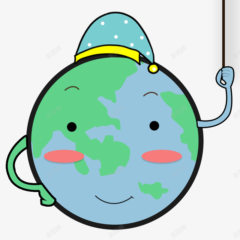 卡通准备睡觉的地球psd免抠素材_新图网 https://ixintu.com 世界睡眠日 卡通 圆形 地球 手绘 插画设计 睡觉