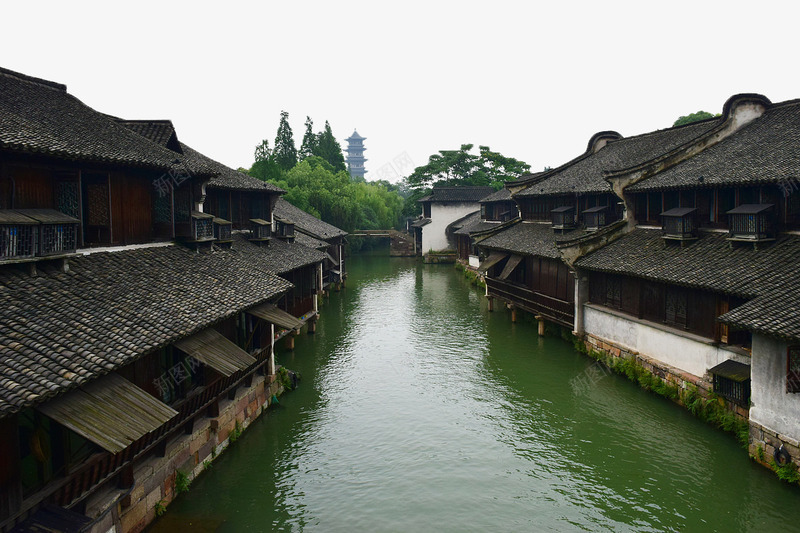 江南水乡乌镇png免抠素材_新图网 https://ixintu.com 中式 乌镇 古建筑 古房子 建筑 水乡
