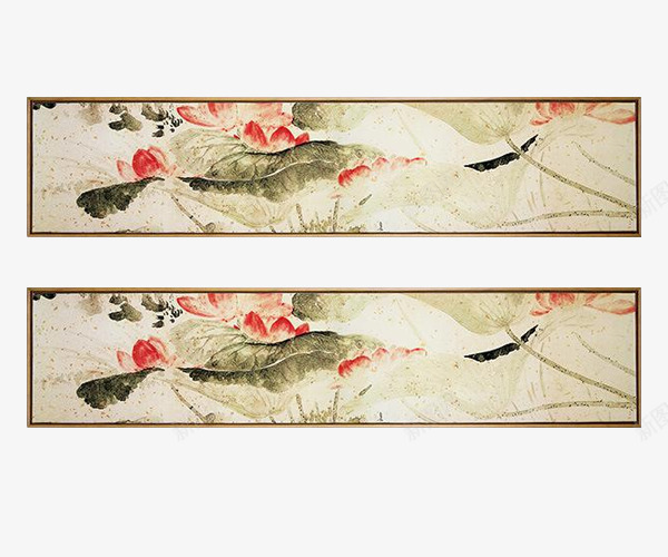 客厅装饰新中式挂画png免抠素材_新图网 https://ixintu.com 中国风 客厅装饰 挂画 新中式挂画 有边框挂画