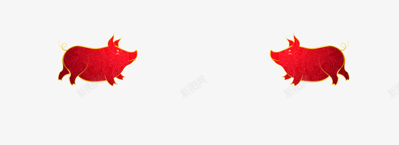 2019红色喜庆可爱猪psd免抠素材_新图网 https://ixintu.com 2019 2019红色喜庆可爱猪 可爱猪 红色喜庆