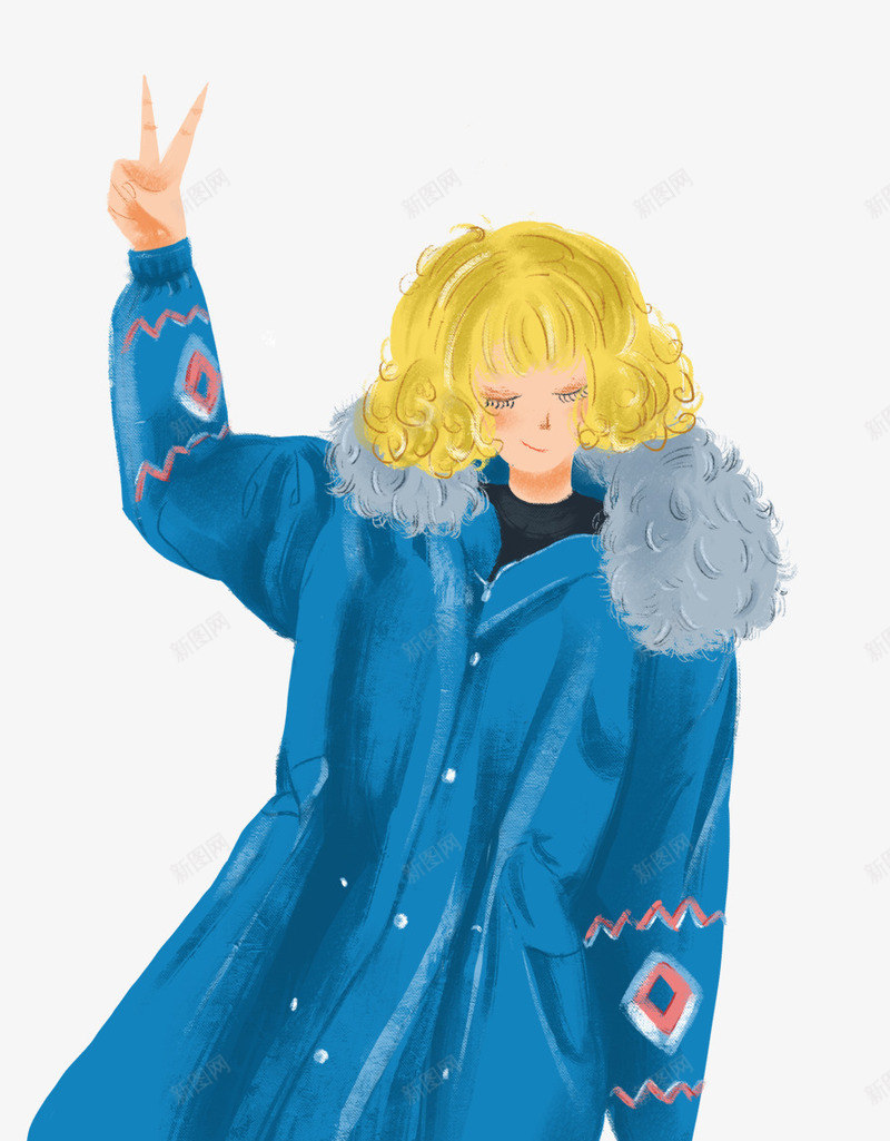 手绘小清新时尚模特psd免抠素材_新图网 https://ixintu.com 卡通 卡通手绘 小清新 手绘 时尚 时尚模特 模特 装饰图案
