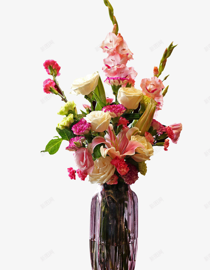 产品实物一束鲜花png免抠素材_新图网 https://ixintu.com 一瓶鲜花 居家装饰 插花艺术 水瓶 浪漫 艳丽