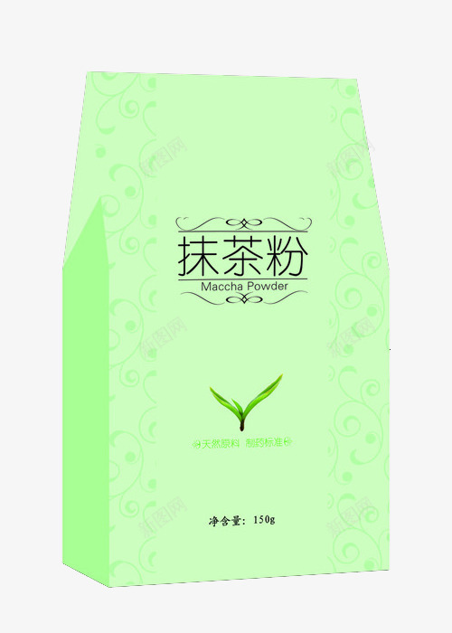 抹茶粉制作png免抠素材_新图网 https://ixintu.com 包装 包装设计 抹茶 抹茶粉 有底纹 清新 茶粉 设计