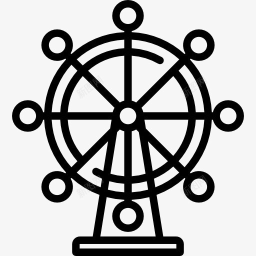 费里斯图标png_新图网 https://ixintu.com 公平 有趣 浪漫 游乐园 童年