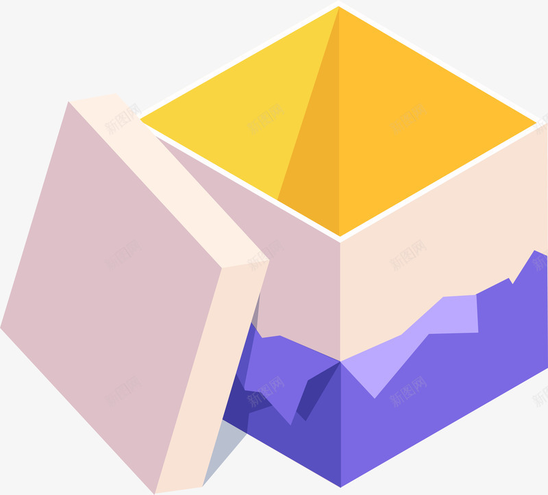 打开的包装盒矢量图eps免抠素材_新图网 https://ixintu.com 包装盒 打开的 矢量图案 礼物盒 纸盒 节日送礼 矢量图