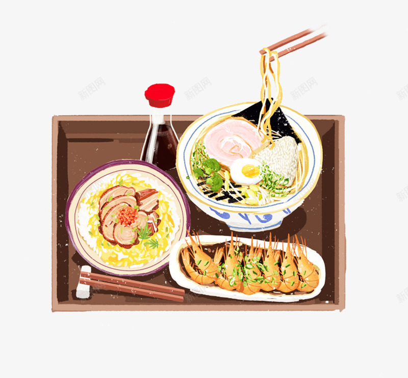 卡通简约美食装饰广告面条png免抠素材_新图网 https://ixintu.com 卡通美食封面设计 广告设计 晚餐 海报设计 美食 美食海报设计 面条