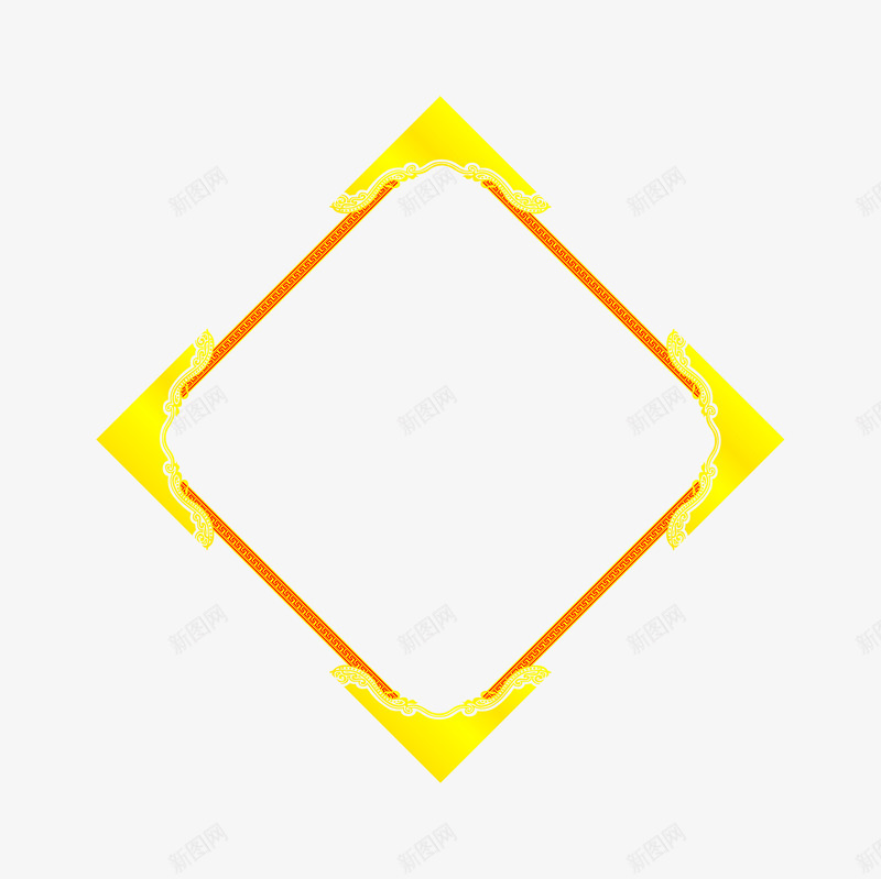 手绘中式边框矢量图ai免抠素材_新图网 https://ixintu.com 中式 手绘 边框 金色 矢量图