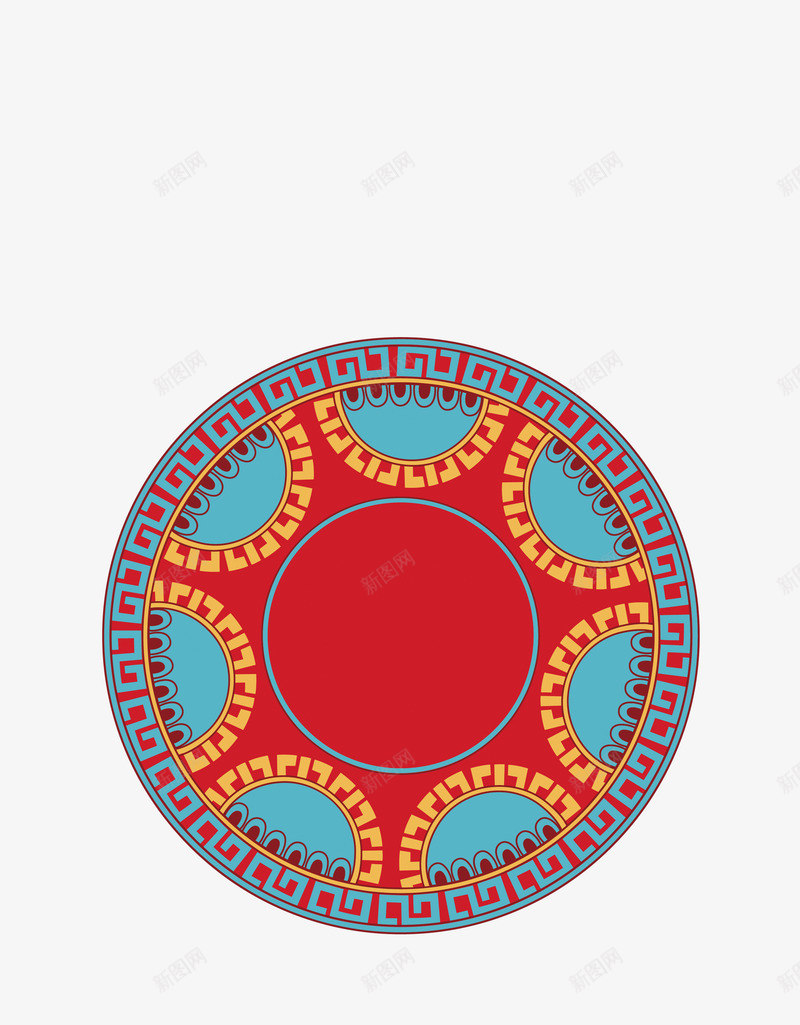 复古花纹图案圆盘png免抠素材_新图网 https://ixintu.com 古代圆盘 复古花纹圆盘 手绘图 盘子 简图 装饰
