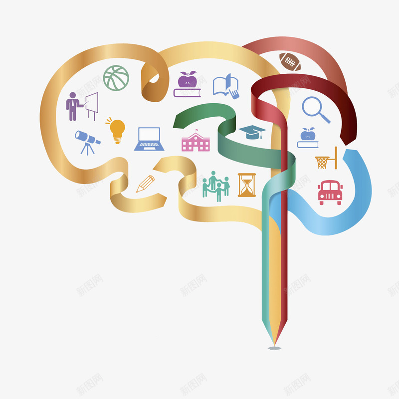 四彩边框分析图png免抠素材_新图网 https://ixintu.com ppt 分析图 卡通 商务 多彩 封面 手绘 插图 笔 边框