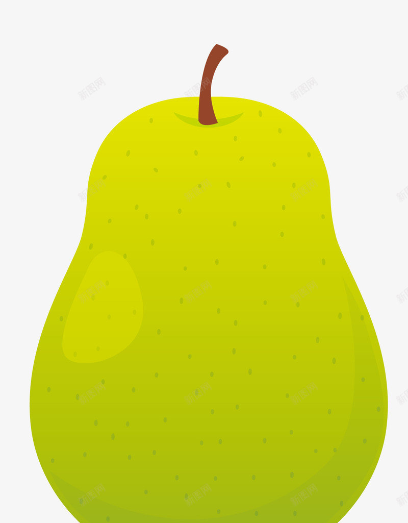 手绘卡通绿色水果梨png免抠素材_新图网 https://ixintu.com 动漫动画 包装设计 卡通 广告设计 手绘 梨 水果 装饰