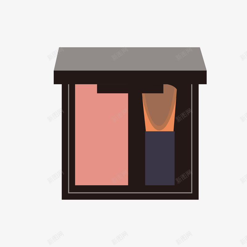 腮红眼影矢量图ai免抠素材_新图网 https://ixintu.com 化妆品 彩妆 眼影 粉色 腮红 矢量图