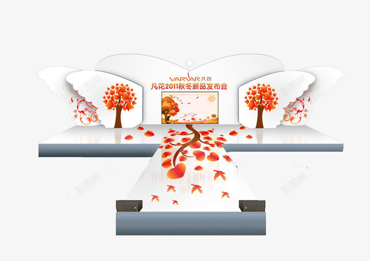 T台效果png免抠素材_新图网 https://ixintu.com T台效果图 模特T台 舞台走秀