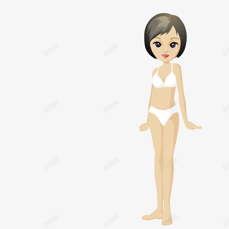 穿内衣的性感美女矢量图ai免抠素材_新图网 https://ixintu.com 性感 性感内衣 白色 美女 矢量图