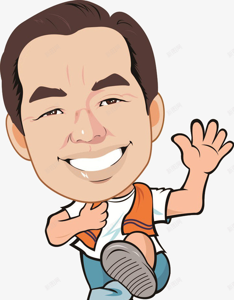 扭秧歌的中年大叔png免抠素材_新图网 https://ixintu.com 北方民俗 喜庆 扭秧歌 民间舞蹈 秧歌