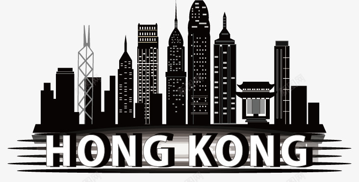 香港剪影png免抠素材_新图网 https://ixintu.com 中华人民共和国香港特别行政区 中国香港 剪影 城市建筑 大厦 都市 香港