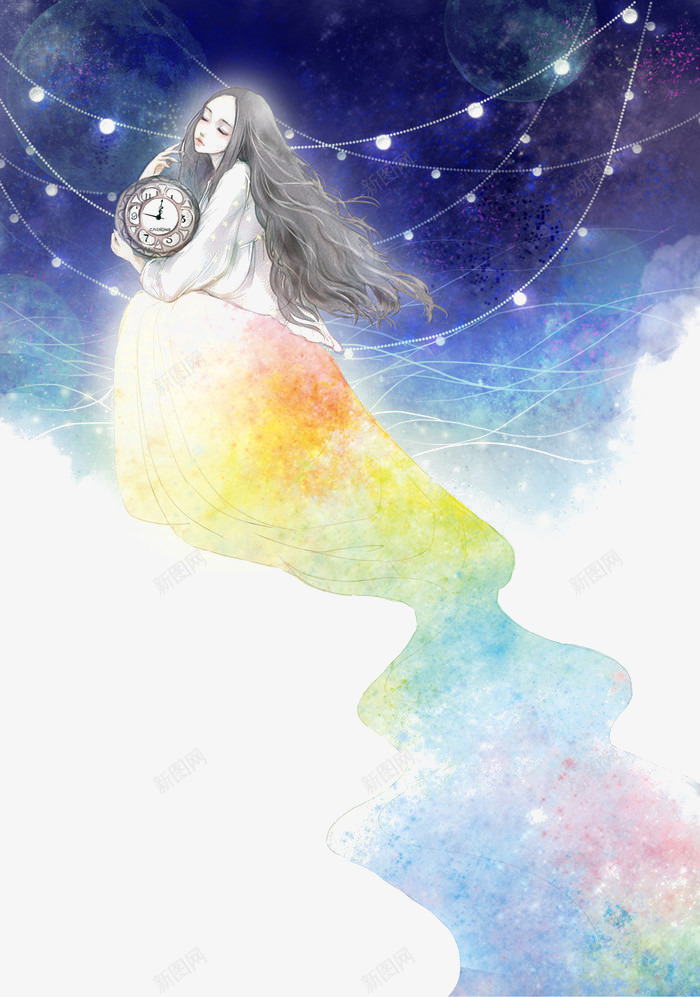 二次元美女png免抠素材_新图网 https://ixintu.com 副本 动漫 意境 插画手绘 森系