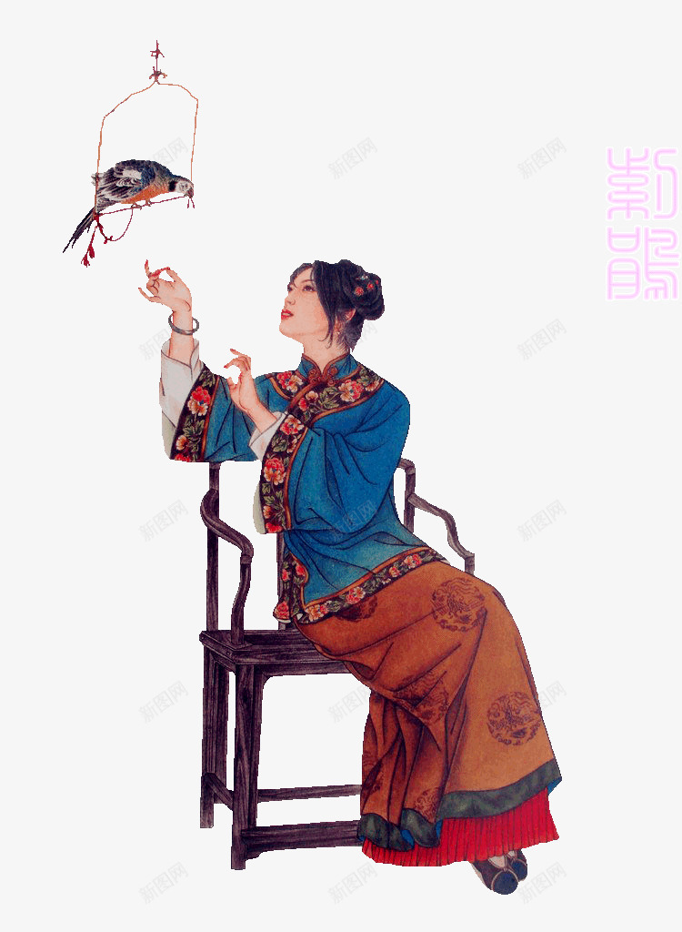 古装美女png免抠素材_新图网 https://ixintu.com 千金 古代美女 古装人物 小姐