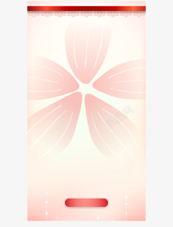 红色花朵封面背景矢量图素材