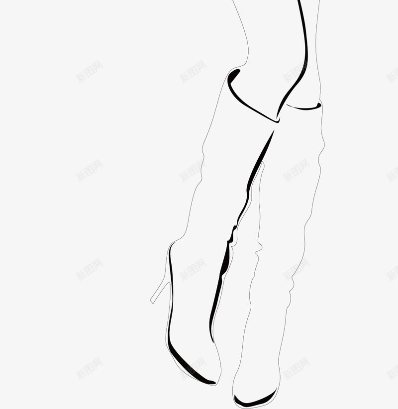剪影 动漫人物 女性 女性人物 插画人物 时尚 时尚性感 美女 美女模特