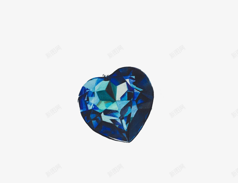 海洋之心水晶psd免抠素材_新图网 https://ixintu.com 手绘 水晶 浪漫 海洋之心
