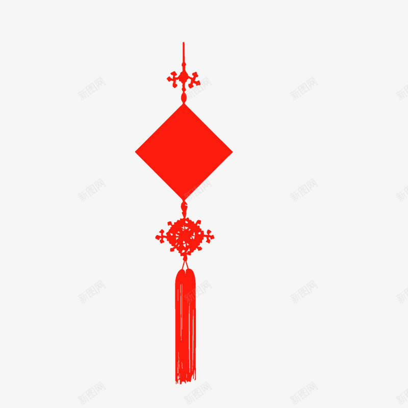 中国结挂件元素png免抠素材_新图网 https://ixintu.com 中国结 中式 素材 红色 装饰
