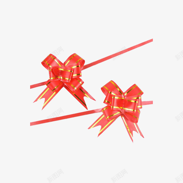 两个丝带花png免抠素材_新图网 https://ixintu.com 丝带 包装花 拉花 蝴蝶结