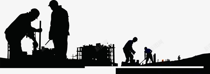 建筑工人剪影png免抠素材_新图网 https://ixintu.com 剪影 图片 工人 建筑
