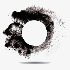 毛笔笔触png免抠素材_新图网 https://ixintu.com 分散 小圆点 黑色