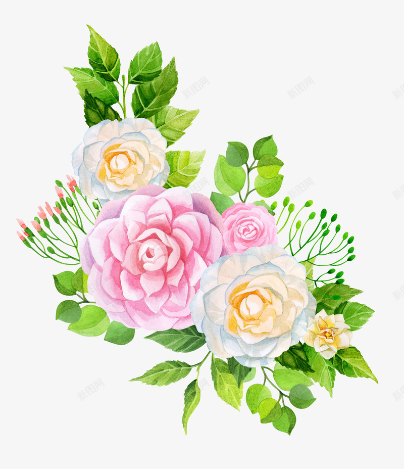 文艺清新花草海报装饰png免抠素材_新图网 https://ixintu.com 小清新花草装饰 文艺花草PPT制作 植物插画 海报设计 花草包装礼盒 花草插画 花草装饰