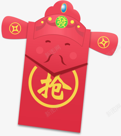 红色喜庆中国人物财神金融png免抠素材_新图网 https://ixintu.com 人物 喜庆中国 恭喜发财 红色 财神 金融