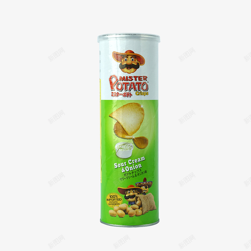 薯片先生酸乳洋葱味薯片png免抠素材_新图网 https://ixintu.com 绿色包装 薯片先生 酸乳洋葱味