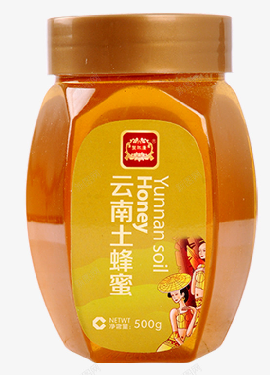 云南土特产土蜂蜜包装罐png免抠素材_新图网 https://ixintu.com 云南 包装 土特产 土特产包装 土蜂蜜 甜食 罐装 食品