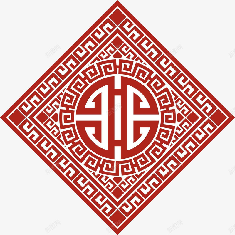 中式底纹方框png免抠素材_新图网 https://ixintu.com 中国红 中式 中式方框 底纹 效果图案 方框矢量图 装饰图案