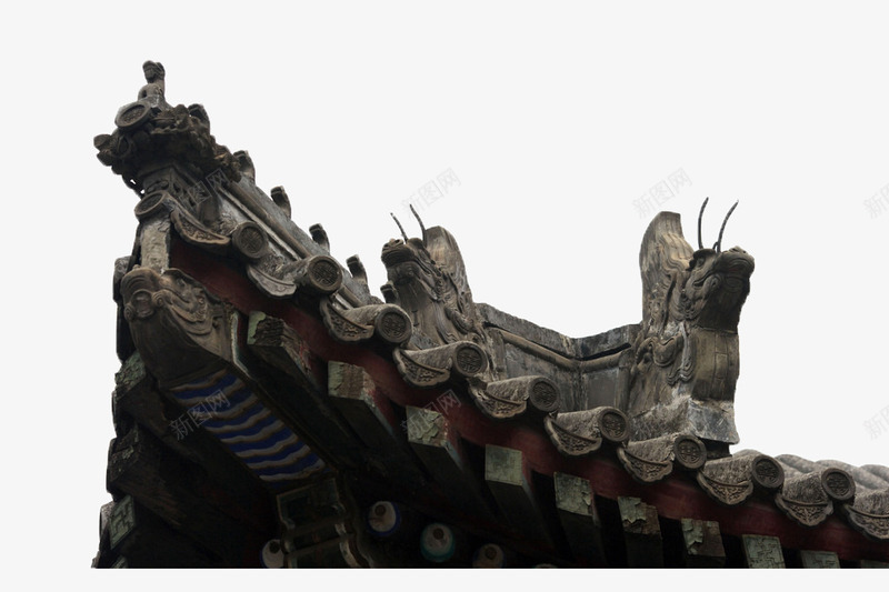 飞檐上的石雕png免抠素材_新图网 https://ixintu.com 中国风 中式 古建筑 古房子 屋脊 建筑 石雕 神兽 装饰 飞檐