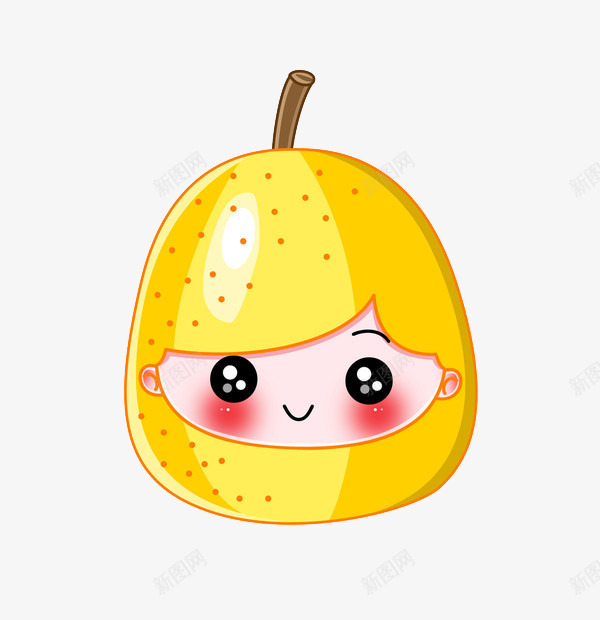 黄色的卡通水果表情png免抠素材_新图网 https://ixintu.com 免抠图 卡通表情 效果图 表情 表情特效 装饰图 装饰画 黄色表情