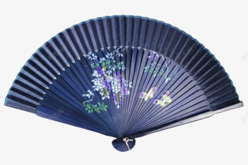 中式折扇png免抠素材_新图网 https://ixintu.com 中国风 扇子 折扇 竹片 艺术